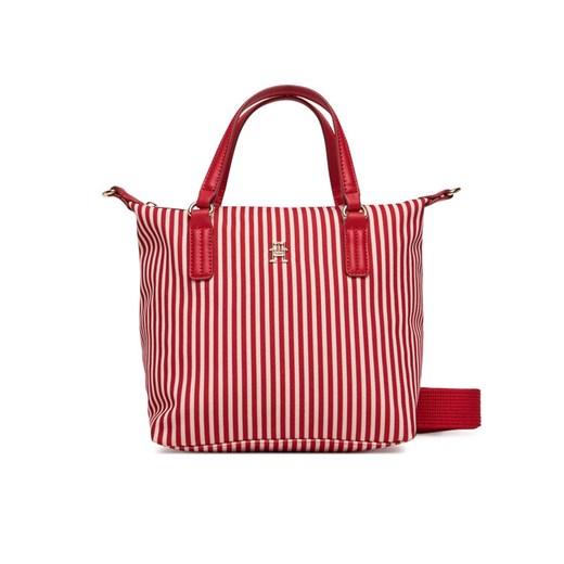 Torebka Tommy Hilfiger Poppy Summer Small Tote AW0AW17202 Czerwony ze sklepu eobuwie.pl w kategorii Torebki damskie - zdjęcie 182022180