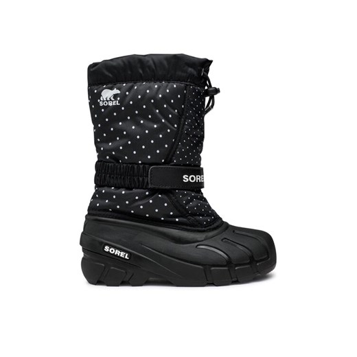 Śniegowce Sorel Youth Flurry Print NY3503-010 Czarny ze sklepu eobuwie.pl w kategorii Buty zimowe dziecięce - zdjęcie 182022303