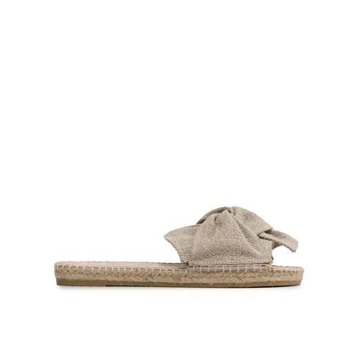 Espadryle Manebi Oragnic Hemp Sandals With Knnot O 7.1 JK Beżowy ze sklepu eobuwie.pl w kategorii Klapki damskie - zdjęcie 182022411