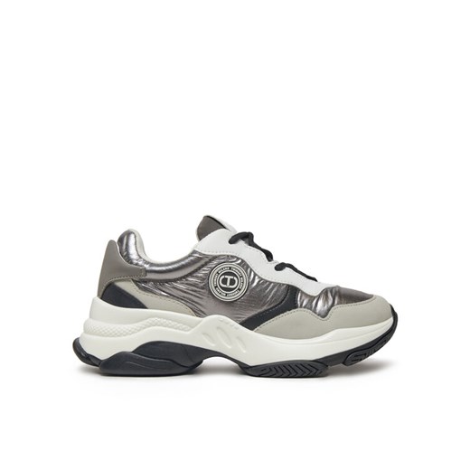 Sneakersy TWINSET 242TGT18C Srebrny ze sklepu eobuwie.pl w kategorii Buty sportowe damskie - zdjęcie 182022633