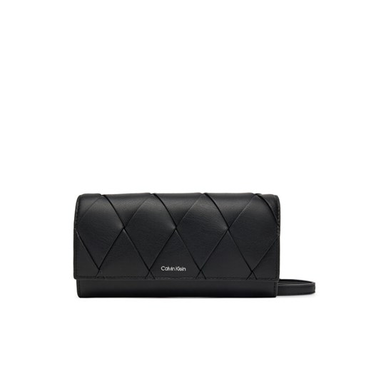 Torebka Calvin Klein Ck Woven Convertible Wallet Bag K60K612970 Czarny ze sklepu eobuwie.pl w kategorii Listonoszki - zdjęcie 182022970