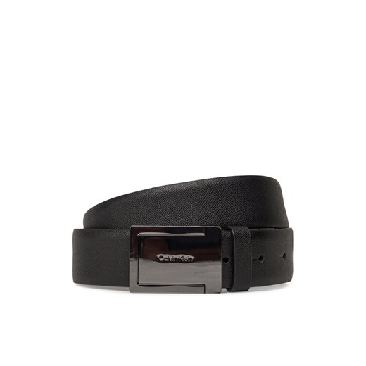 Pasek Męski Calvin Klein Formal Plaque Tex 35Mm K50K512843 Czarny ze sklepu eobuwie.pl w kategorii Paski męskie - zdjęcie 182023013