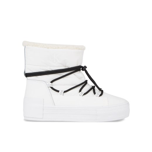 Śniegowce Calvin Klein Jeans Bold Vulc Flatf Snow Boot Wn YW0YW01181 Biały ze sklepu eobuwie.pl w kategorii Śniegowce damskie - zdjęcie 182023122