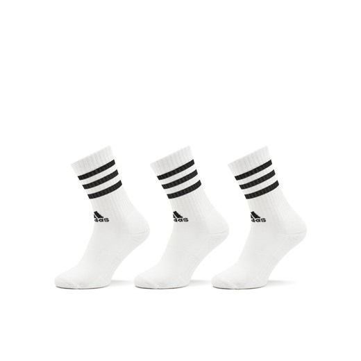 Skarpety wysokie unisex adidas 3-Stripes Cushioned Crew Socks 3 Pairs HT3458 Biały ze sklepu eobuwie.pl w kategorii Skarpetki męskie - zdjęcie 182023254