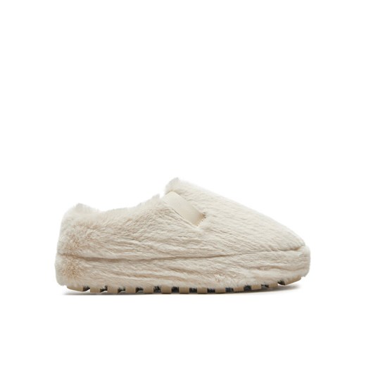 Kapcie Calvin Klein Jeans Home Anke Slipper Wn Fur YW0YW01596 Écru ze sklepu eobuwie.pl w kategorii Kapcie damskie - zdjęcie 182023282