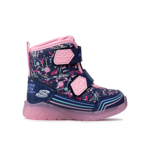 Śniegowce Skechers Power Paint 302653N/NVMT Granatowy ze sklepu eobuwie.pl w kategorii Buty zimowe dziecięce - zdjęcie 182023664