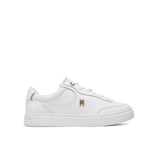Sneakersy Tommy Hilfiger Essential Chic Court Sneaker FW0FW08322 Biały ze sklepu eobuwie.pl w kategorii Buty sportowe damskie - zdjęcie 182023673