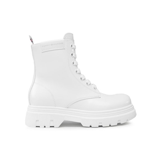 Kozaki Tommy Hilfiger T4A5-33039-1453 M Biały ze sklepu eobuwie.pl w kategorii Buty zimowe dziecięce - zdjęcie 182023830