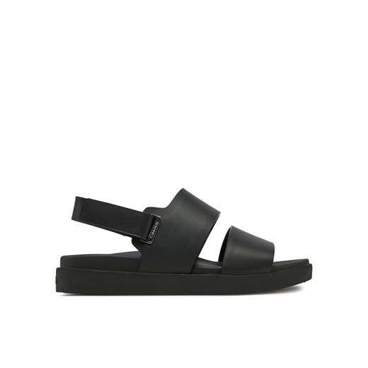 Sandały Calvin Klein Flat Adj Sandal Eyelet HW0HW02488 Czarny ze sklepu eobuwie.pl w kategorii Sandały damskie - zdjęcie 182024031