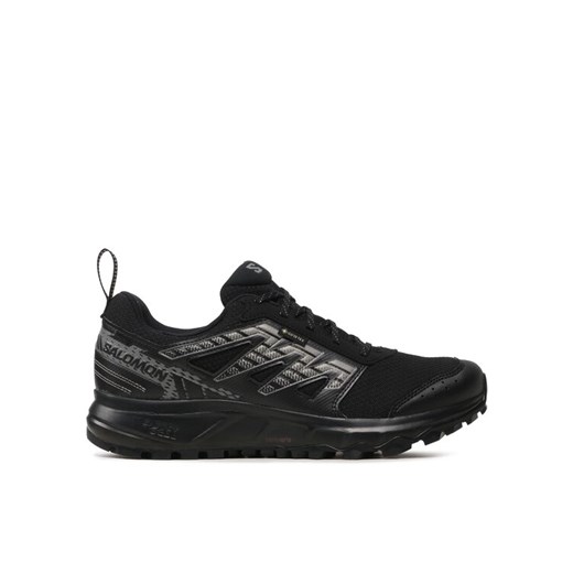 Sneakersy Salomon Wander Gore-Tex L47148400 Czarny ze sklepu eobuwie.pl w kategorii Buty trekkingowe męskie - zdjęcie 182024033