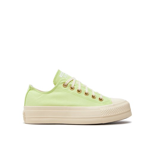 Trampki Converse Chuck Taylor All Star Lift Platform Ox A09913C Zielony ze sklepu eobuwie.pl w kategorii Trampki damskie - zdjęcie 182024083