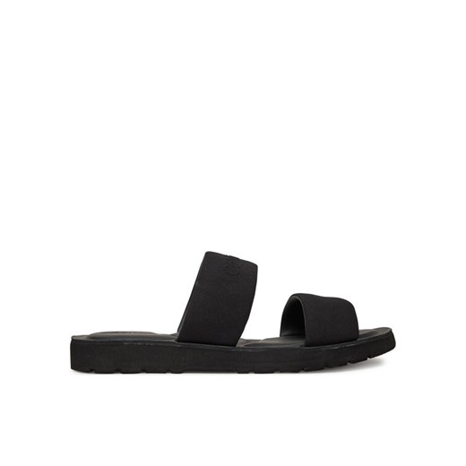 Klapki Calvin Klein Double Strap Cv Logo HM0HM01801 Czarny ze sklepu eobuwie.pl w kategorii Klapki męskie - zdjęcie 182024304
