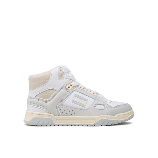 Sneakersy Tommy Jeans Wmn Skate Mid EN0EN02027 Biały ze sklepu eobuwie.pl w kategorii Buty sportowe damskie - zdjęcie 182024344