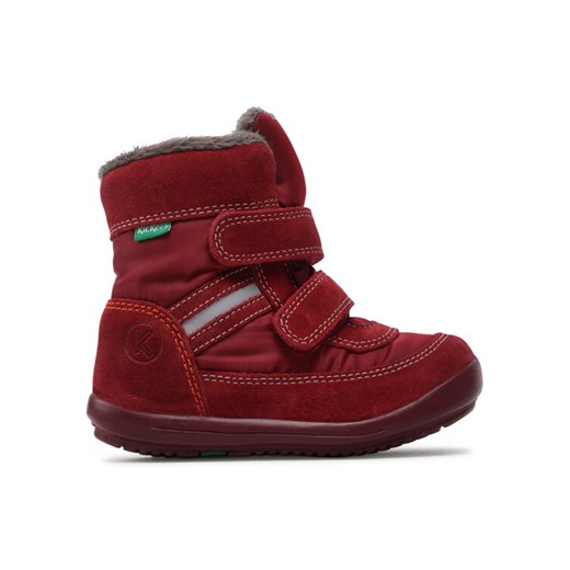 Kozaki Kickers Kimbak 878581-10 S Bordowy ze sklepu eobuwie.pl w kategorii Buty zimowe dziecięce - zdjęcie 182024481