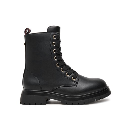 Trapery Tommy Hilfiger Lace-Up Bootie T3A5-33569-1351 M Czarny ze sklepu eobuwie.pl w kategorii Buty zimowe dziecięce - zdjęcie 182024714