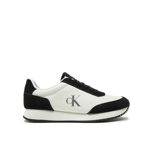 Sneakersy Calvin Klein Jeans Runner Laceup Low Mix Mg YW0YW01798 Biały ze sklepu eobuwie.pl w kategorii Buty sportowe damskie - zdjęcie 182024800