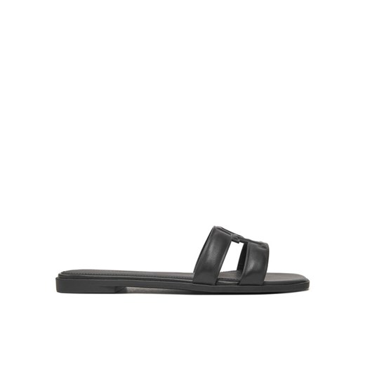 Klapki Tommy Hilfiger Th Logo Strap Mule FW0FW08671 Czarny ze sklepu eobuwie.pl w kategorii Klapki damskie - zdjęcie 182025050