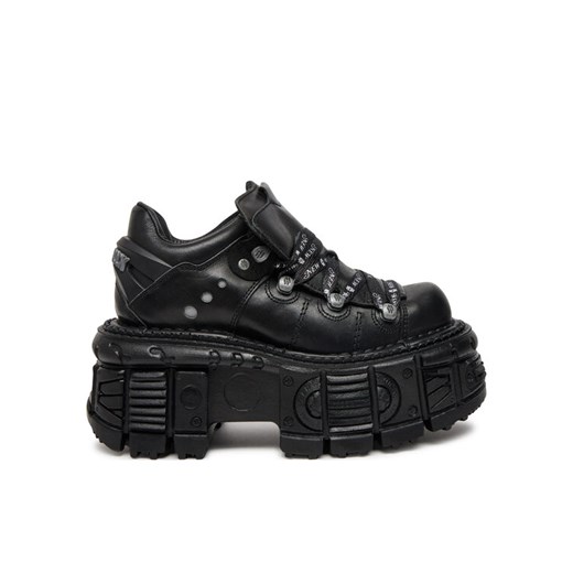 Sneakersy NEW ROCK M-TANK120NSHLACE-S1 Czarny ze sklepu eobuwie.pl w kategorii Półbuty damskie - zdjęcie 182025212