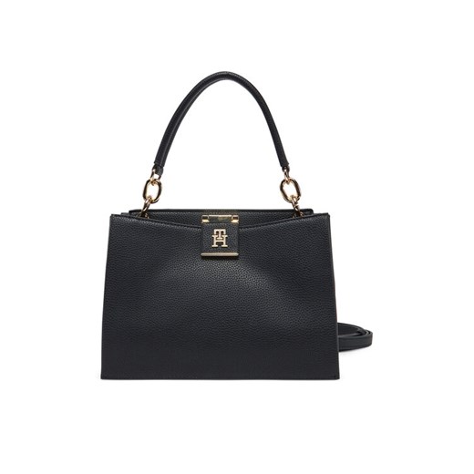 Torebka Tommy Hilfiger Th Her Mini Tote AW0AW17190 Czarny ze sklepu eobuwie.pl w kategorii Torebki damskie - zdjęcie 182025323