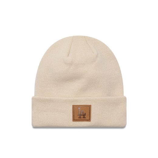 Czapka New Era Team Patch Cuff Bea 60565197 Beżowy ze sklepu eobuwie.pl w kategorii Czapki zimowe damskie - zdjęcie 182025411