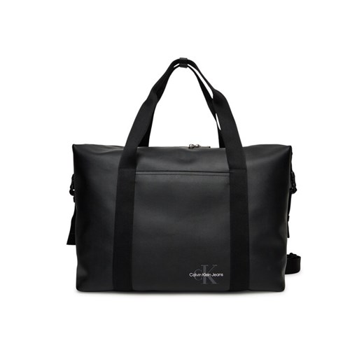 Torba Calvin Klein Jeans Mono Logo Weekender Duffle LV04G3137G Czarny ze sklepu eobuwie.pl w kategorii Torby podróżne - zdjęcie 182025642