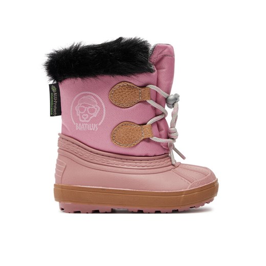 Śniegowce Boatilus Nippy 02 Sint. Leather Boot NN02 VAR.42MR Różowy ze sklepu eobuwie.pl w kategorii Buty zimowe dziecięce - zdjęcie 182025733