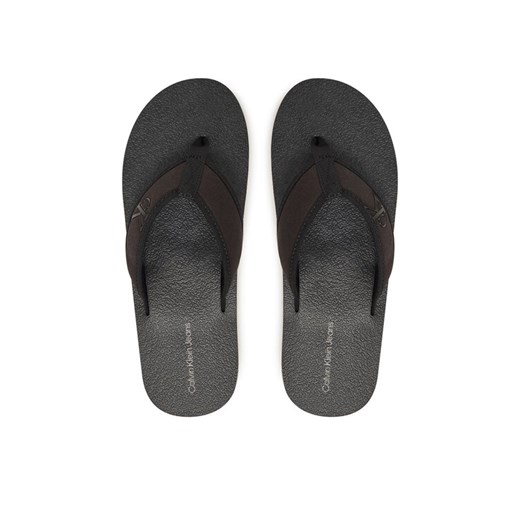Japonki Calvin Klein Jeans Thong+ Cv YM0YM01235 Czarny ze sklepu eobuwie.pl w kategorii Klapki męskie - zdjęcie 182025882