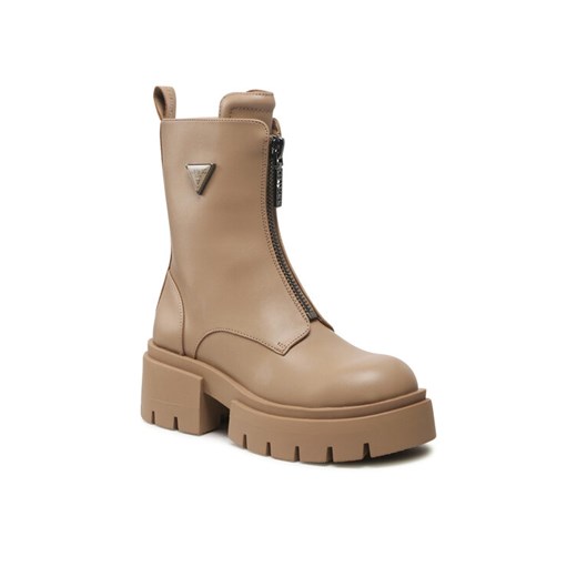 Botki Guess Leila FL8LEI ELE10 Beżowy ze sklepu eobuwie.pl w kategorii Workery damskie - zdjęcie 182026070