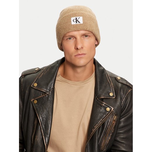 Czapka Calvin Klein K50K512451 Beżowy ze sklepu eobuwie.pl w kategorii Czapki zimowe męskie - zdjęcie 182026080