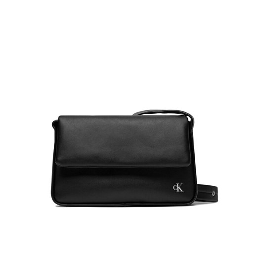 Torebka Calvin Klein Jeans Block Flap Shoulderbag25 Pu K60K611467 Czarny ze sklepu eobuwie.pl w kategorii Listonoszki - zdjęcie 182026283