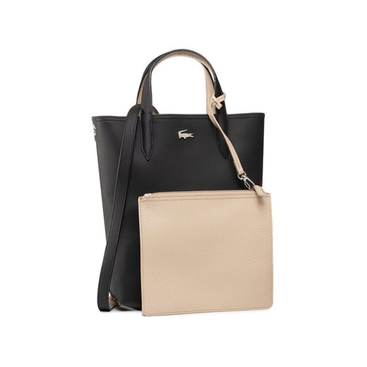 Torebka Lacoste Vertical Shopping Bag NF2991AA Czarny ze sklepu eobuwie.pl w kategorii Torby Shopper bag - zdjęcie 182026351
