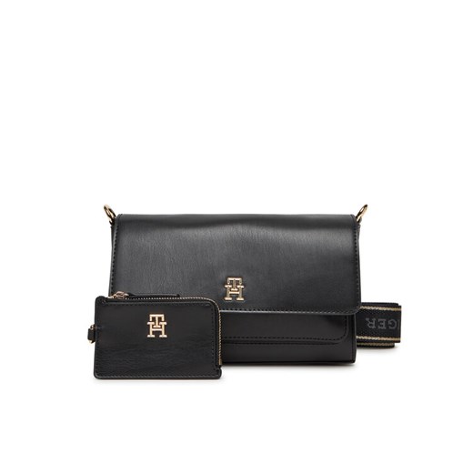 Torebka Tommy Hilfiger Th Joy Crossover AW0AW16813 Czarny ze sklepu eobuwie.pl w kategorii Listonoszki - zdjęcie 182026424