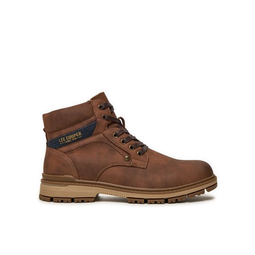 Kozaki Lee Cooper PLCC0001S Brązowy ze sklepu eobuwie.pl w kategorii Buty zimowe męskie - zdjęcie 182026430