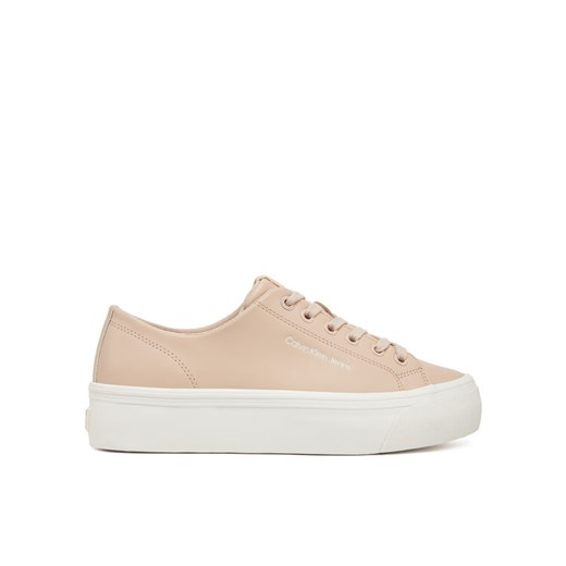 Sneakersy Calvin Klein Jeans Vulc Flatform Low Mg Lth YW0YW01771 Różowy ze sklepu eobuwie.pl w kategorii Buty sportowe damskie - zdjęcie 182026743
