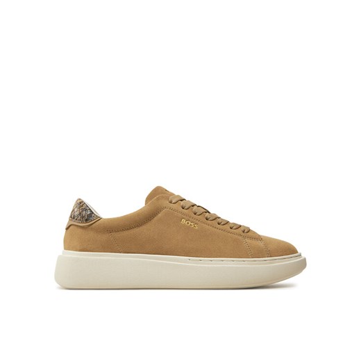 Sneakersy BOSS Amber Tenn 50536263 Beżowy ze sklepu eobuwie.pl w kategorii Buty sportowe damskie - zdjęcie 182026860