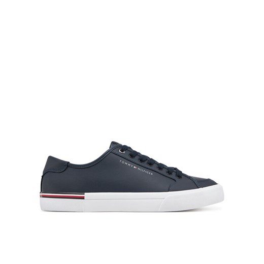 Sneakersy Tommy Hilfiger Core Corporate Vulc Leather FM0FM05399 Granatowy ze sklepu eobuwie.pl w kategorii Buty sportowe męskie - zdjęcie 182026980