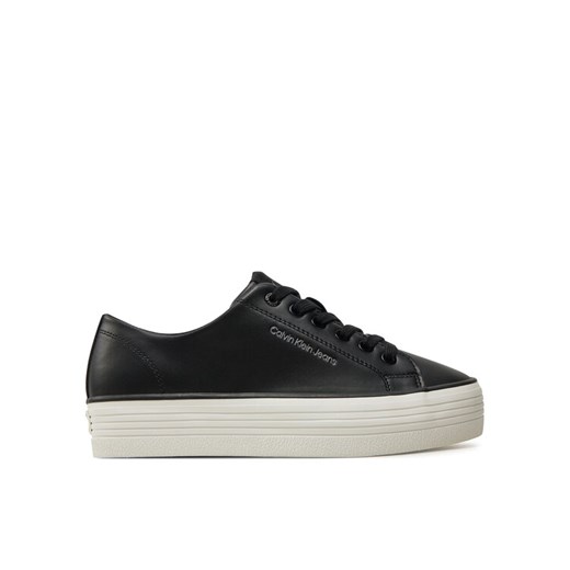 Tenisówki Calvin Klein Jeans Bold Vulc Flatf Low Lth In YW0YW01633 Czarny ze sklepu eobuwie.pl w kategorii Trampki damskie - zdjęcie 182027000