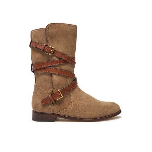 Botki LAUREN RALPH LAUREN 802951233001 Brązowy ze sklepu eobuwie.pl w kategorii Botki - zdjęcie 182027041