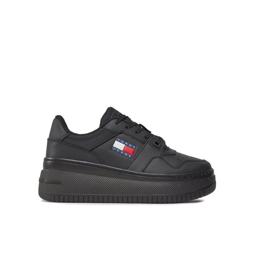 Sneakersy Tommy Jeans Tjw Retro Basket Flatform Ess EN0EN02506 Czarny ze sklepu eobuwie.pl w kategorii Buty sportowe damskie - zdjęcie 182027373