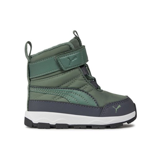 Śniegowce Puma Evolve AC+ Inf 392646 03 Zielony ze sklepu eobuwie.pl w kategorii Buty zimowe dziecięce - zdjęcie 182027473