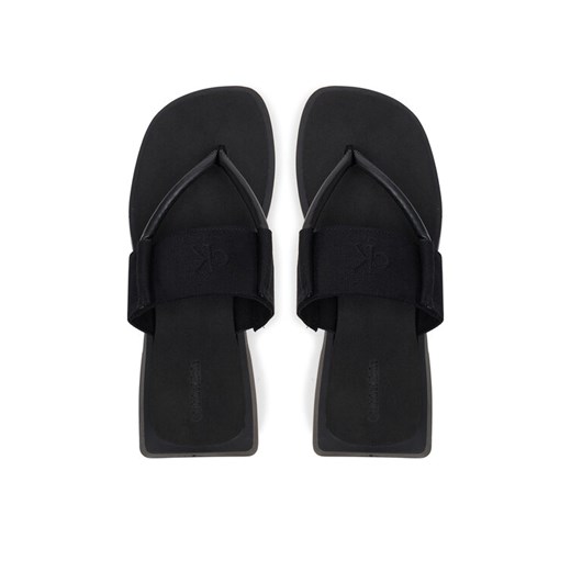 Japonki Calvin Klein Jeans Sq Low Wedge Sandal Rope YW0YW01717 Czarny 37 eobuwie.pl