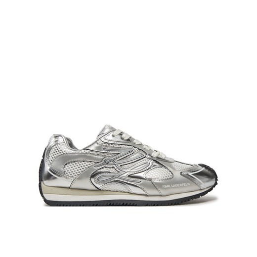 Sneakersy KARL LAGERFELD Velocette KL63925 Srebrny ze sklepu eobuwie.pl w kategorii Buty sportowe damskie - zdjęcie 182028171