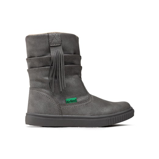 Kozaki Kickers Rumby 830171-30 Szary ze sklepu eobuwie.pl w kategorii Buty zimowe dziecięce - zdjęcie 182028342