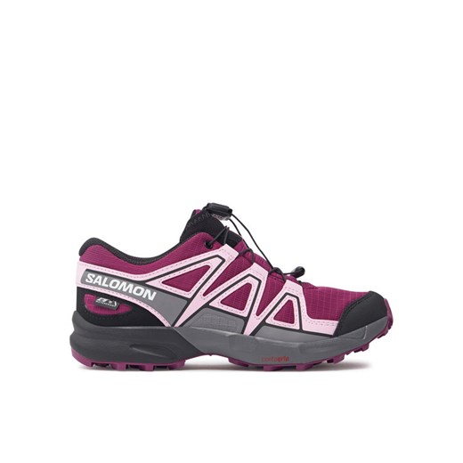 Trekkingi Salomon Speedcross Waterproof L47574300 Fioletowy ze sklepu eobuwie.pl w kategorii Buty trekkingowe dziecięce - zdjęcie 182028432