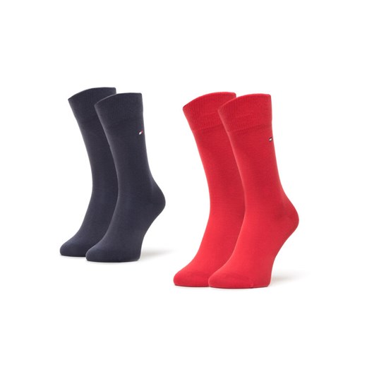 Zestaw 2 par wysokich skarpet dziecięcych Tommy Hilfiger 391334 Czerwony ze sklepu eobuwie.pl w kategorii Skarpetki dziecięce - zdjęcie 182028483