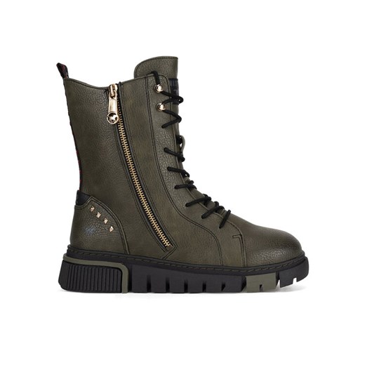 Botki Mustang 1502-502 Khaki ze sklepu eobuwie.pl w kategorii Botki - zdjęcie 182028711
