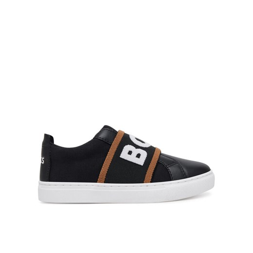 Sneakersy BOSS J51655 M Czarny ze sklepu eobuwie.pl w kategorii Buty sportowe dziecięce - zdjęcie 182028870