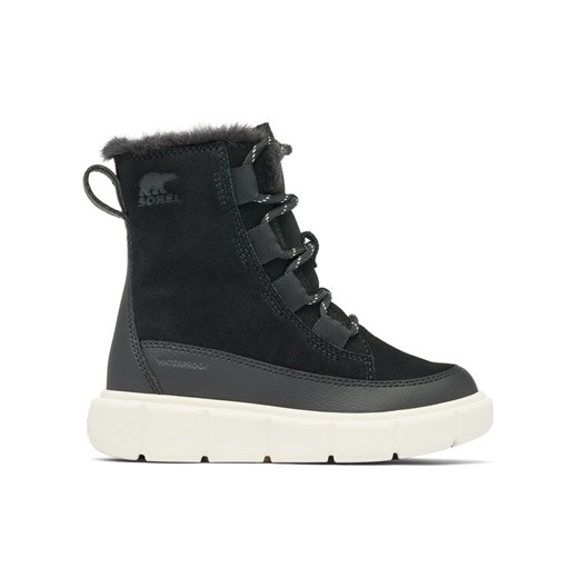 Śniegowce Sorel Explorer™III Lace Wp 2088512010 Czarny ze sklepu eobuwie.pl w kategorii Buty zimowe dziecięce - zdjęcie 182029094