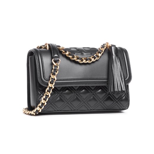 Torebka Tory Burch Flaming Small Convertible Shoulder Bag 75576 Czarny ze sklepu eobuwie.pl w kategorii Listonoszki - zdjęcie 182029162