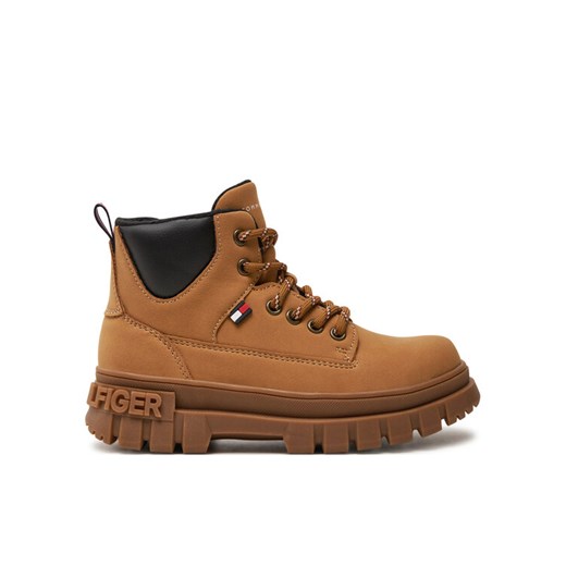 Trapery Tommy Hilfiger T3X5-33706-1269206 M Brązowy ze sklepu eobuwie.pl w kategorii Buty zimowe dziecięce - zdjęcie 182029262